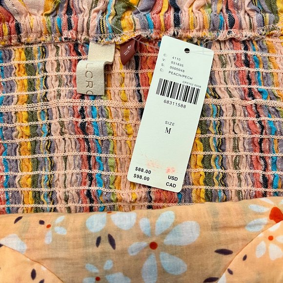 NWT Anthropologie Rainbow Smocked Top - Picture 10 of 10